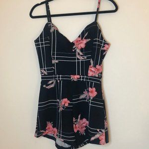 Hot Kiss Floral Romper M
